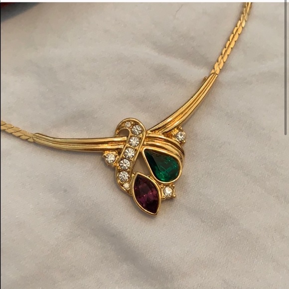 Vintage Art Deco necklace and earring set - Picture 2 of 6